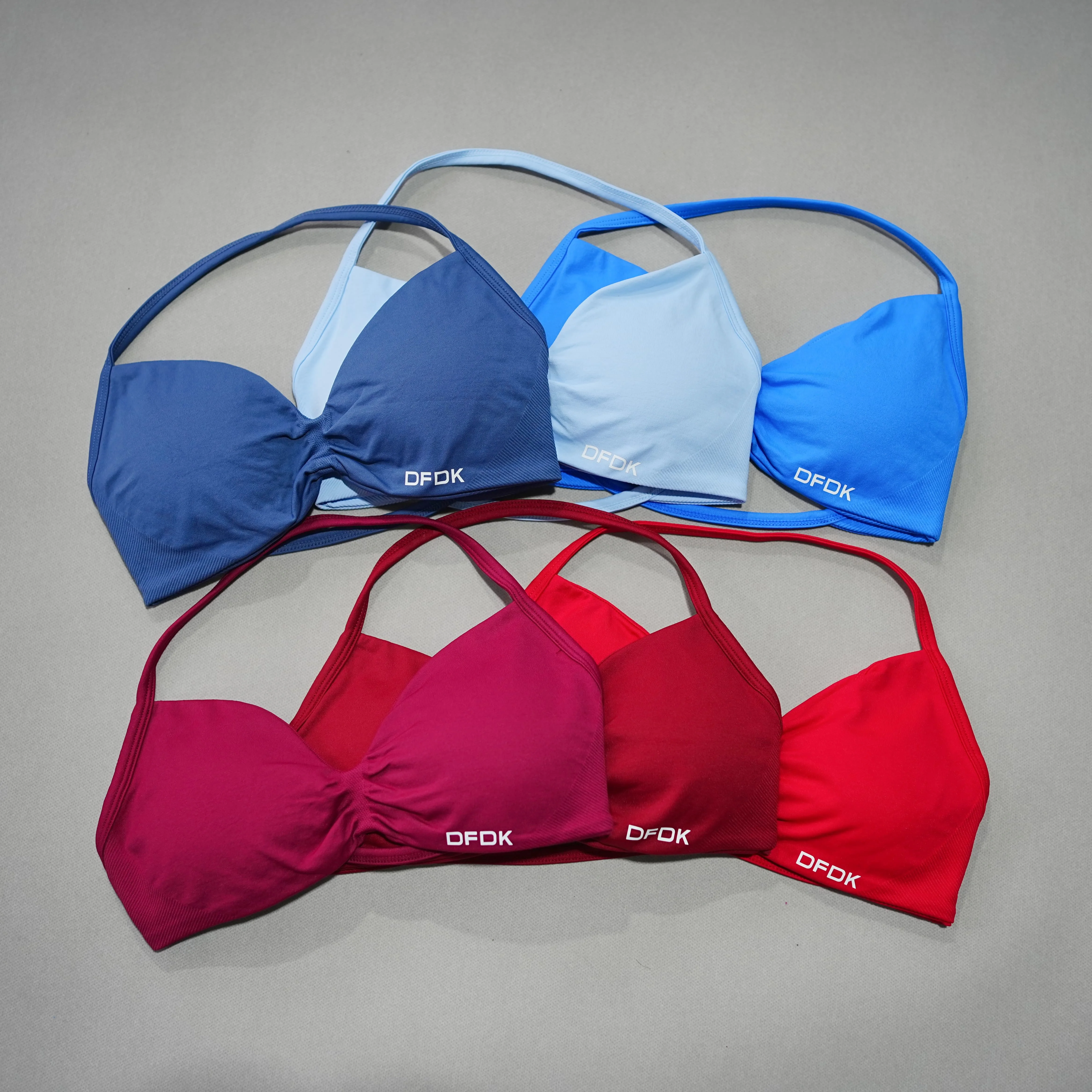 DFDK Women High Support Backless Sports Bra Yoga Fitness Gym Top Running Workout Push Up Athletic Underwear Sport Bra