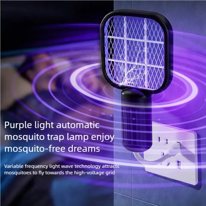 New USB Mosquito Swatter Trap with UV Light Portable Mosquito Killer Lamp for Outdoor Picnic Camping Hotel