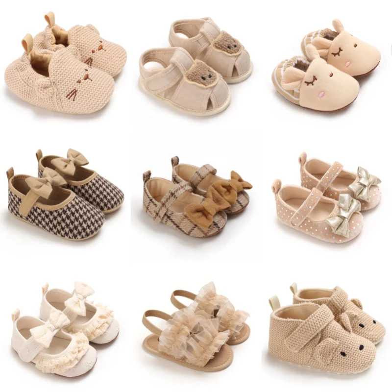 Spring and Autumn Baby Cotton Single Shoes Baby Walking Shoes Anti Slip Soles Summer Sandals Cartoon 0-1 Baby Shoes