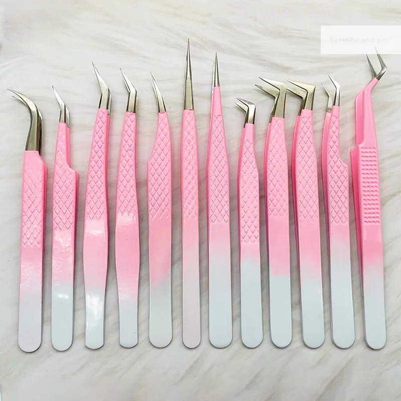 

Eyelashes Tweezers Stainless Steel For Lashes Extension Makeup Tools Nail Art Accessories Rhinestone Picker Tools