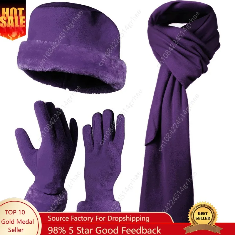 

boxed-gifts Women's Warm Fleece Winter - Women's Hat and Glove Set + Hats Gloves Scarves for Women