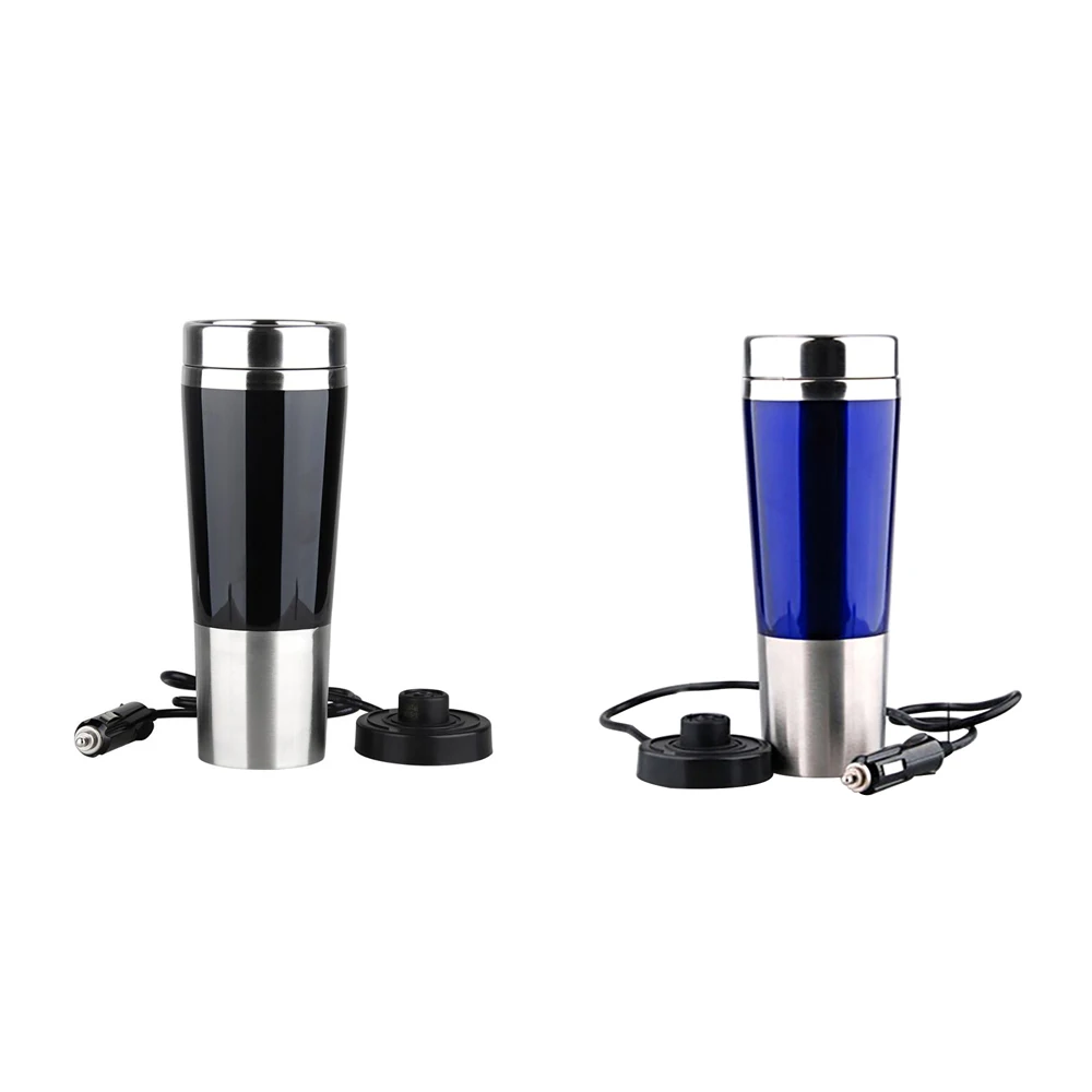 Black Blue 12V Car Kettle Boiler Warmer Hot Water Kettle Mug Heater Cup for Coffee Car Accessory Cup
