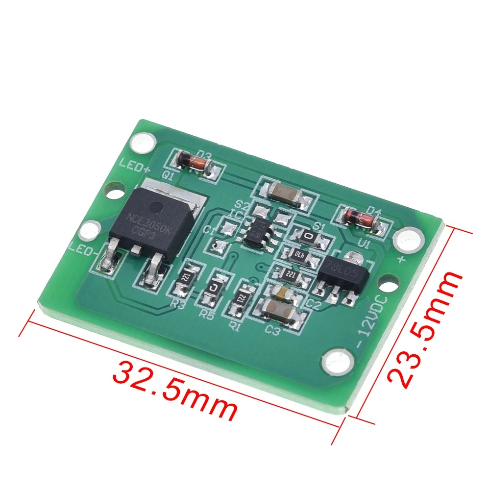 TZT 12V Capacitive Touch Switch Sensor Module Push Button Touching Key Module Jog Latch With Relay DC 6-20V 3A