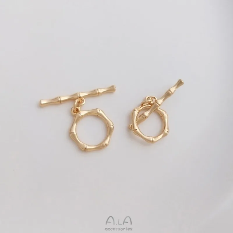 

Застежка-коннектор для браслетов и ожерелий в форме бамбукового узла, шестигранная, круглая, под золото 14K, ручной работы, для самостоятельного изготовления украшений