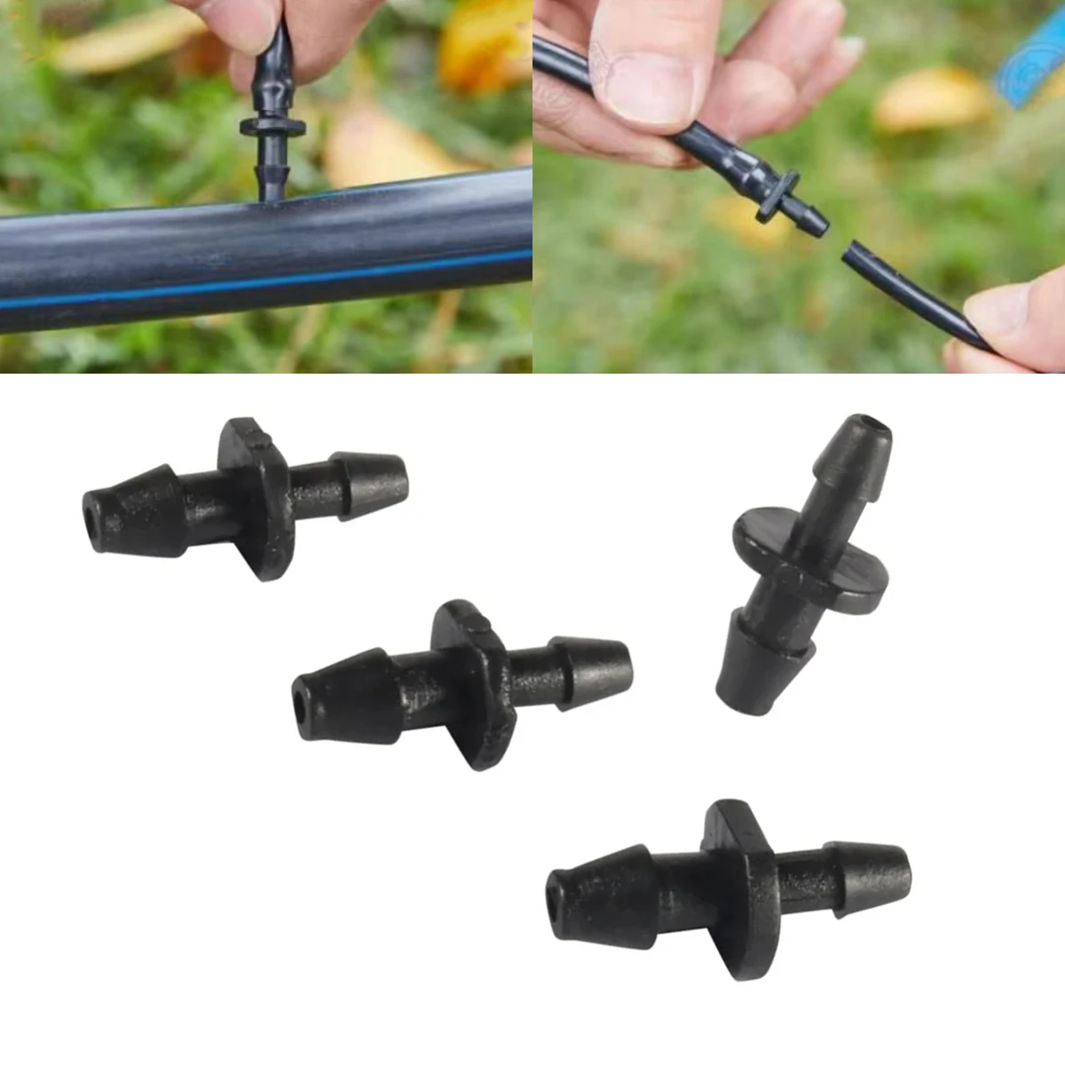 

600Pcs 4/7mm To 3/5mm Hose Barbed Reducing Connector 1/4" To 1/8"Pipe Straight Repair Joint Garden Lawn Drip Irrigation Fittings