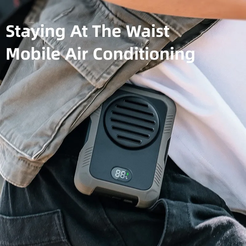New USB Portable Personal Hanging waist Fan Rechargeable battery Ultra quiet Wearable Electric Fan handheld Air Conditioner