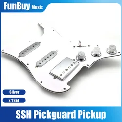 SSH Prewired Guitar Pickguard Pickup Loaded Pickguard Electric Guitar Parts Chrome for ST Electric Guitar