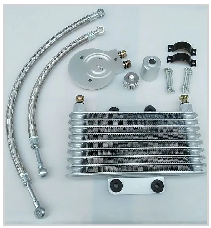 Motorcycle Oil Cooler Oil Engine Radiator SYSTEM FULL SET For LIFAN LF250-B QJIANG QJ250-J YAMAHA XV125 XV250