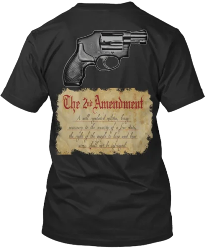 Snub Nose 2nd Amendment T-shirt Made In The USA Size S To 5XL