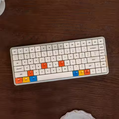 LCK Time Theme Keycaps Set PBT Custom Mondrian Keyboard Cap Low Profile Original Office Gaming KeyCap for Mechanical Keyboard