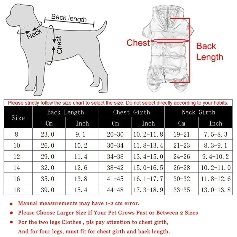 Autumn Winter Dog Clothes Warm Hooded Dog Coat Jacket Waterproof Puppy Pet Jumpsuits Chihuahua Clothing Overalls New Dog Clothe