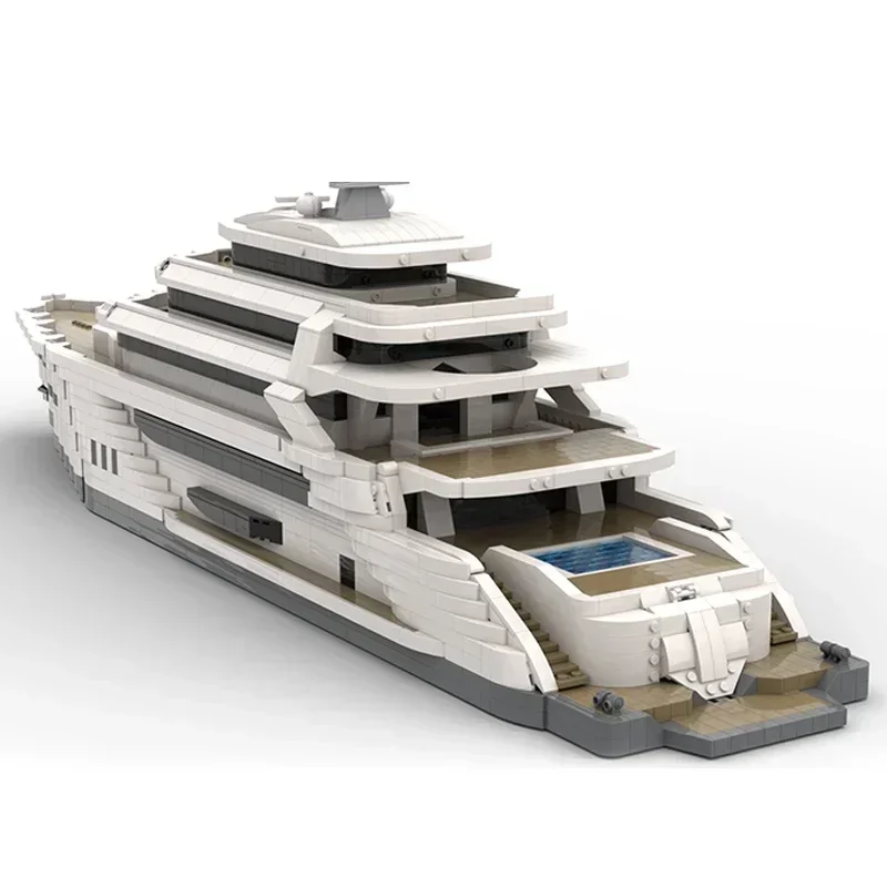 Moc Building Bricks Luxury Cruise Ship Model Superyacht Mary Jane Technology Modular Blocks Gift Christmas Toy DIY Sets Assembly