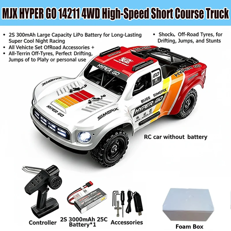 Hyper Go MJX14212 14211 14207 :14 RC Car 4WD Brushless 2.4G Remote Control Car Off-Road Drift Monster RC Truck As Gift