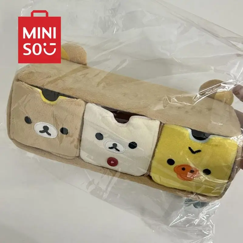 

Cute Rilakkuma Jewelry Storage Box Anime Cartoon Sanrio Three Compartment Storage Box Desktop Storage Halloween Birthday Gifts