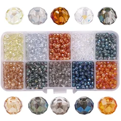 1000Pcs/Box 4mm Crystal Rondelle Faceted Glass Round Loose Spacer Beads DIY Making Charms Bracelets Earings Jewelry Accessories