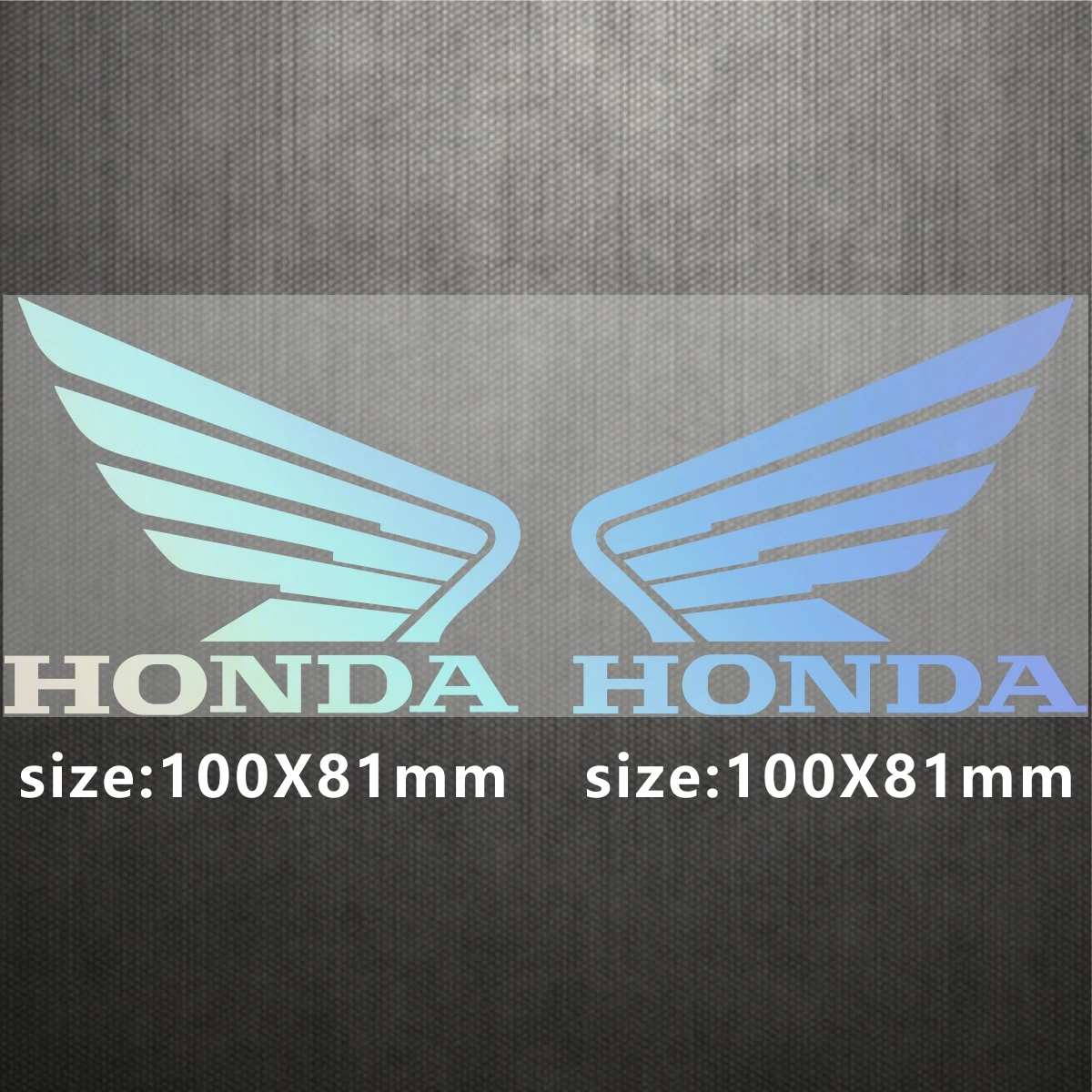 For 3D Honda Motorcycle Sticker Wing Tank Logo Decals image 3