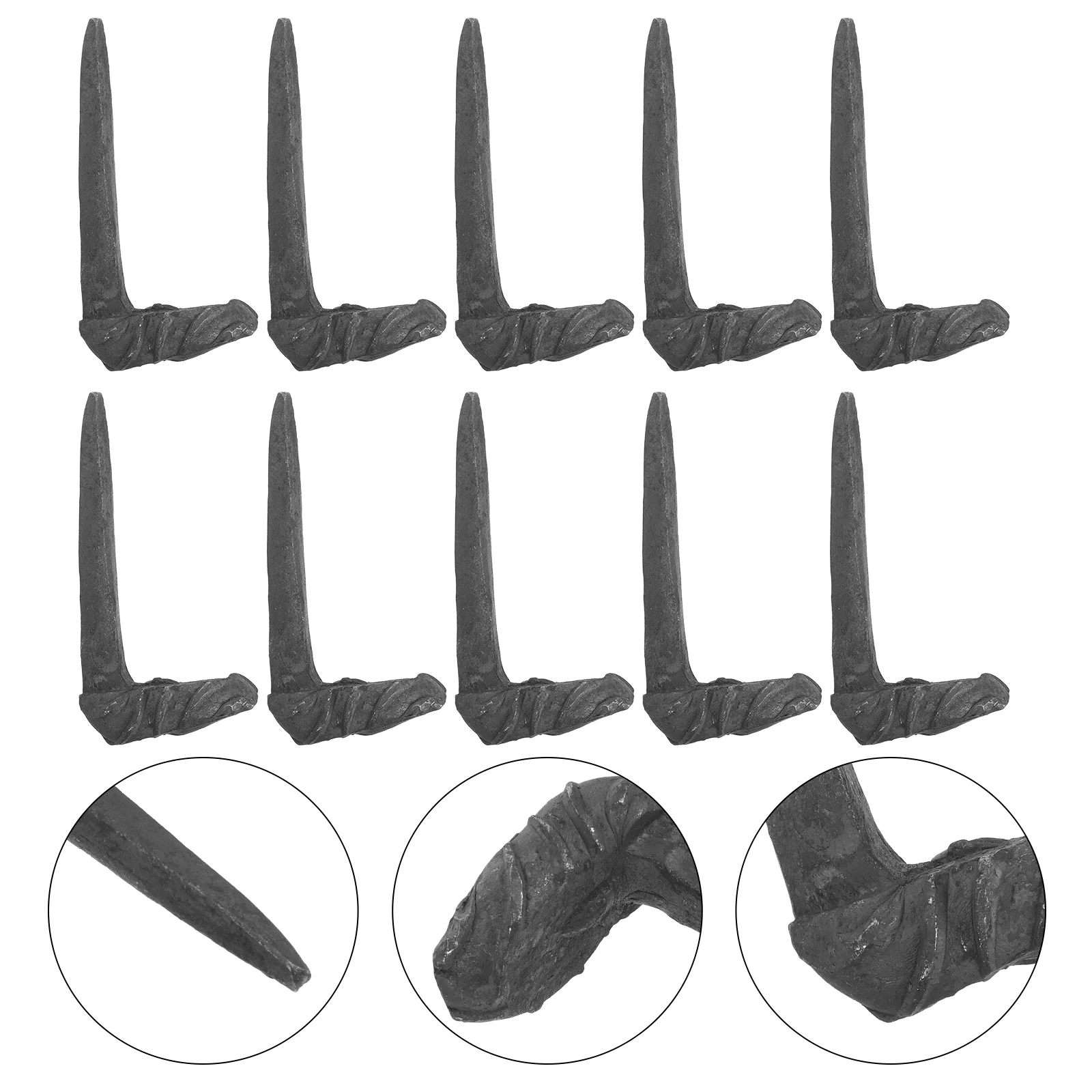 

10 Pcs Railway Spikes Outdoor Railroad Safety for Rails Ties Construction Metal Nail