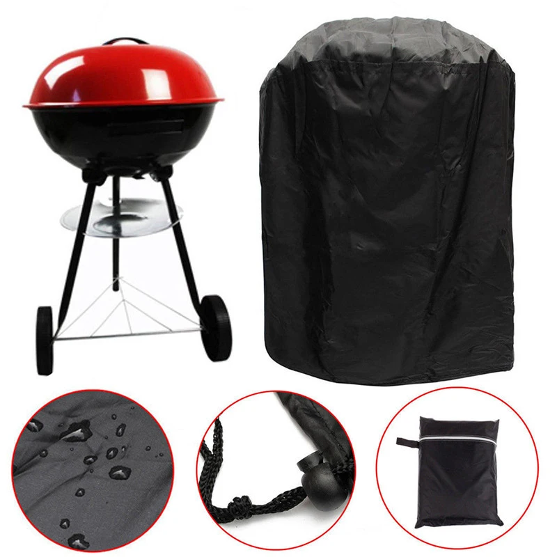 BBQ Grill Cover 210D Oxford Outdoor Barbecue BBQ Covers Heavy Duty Waterproof Dust-proof Protective Cover Kitchen Accessories