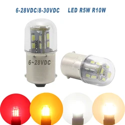 6v Motorcycle Led Lights G18 R5w 12v 24V Auto Bulbs Equipment Indicator R10W Signal Lamp Rear pack of 4