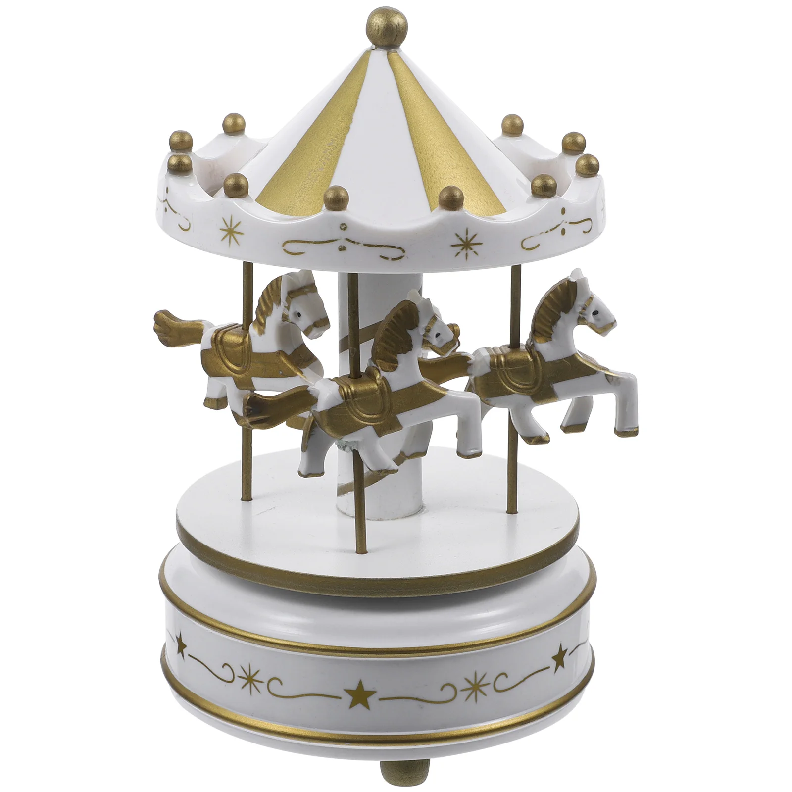 Plastic Merry-Go-Round Carousel Wind Up Music Box Kids Gift (Random Style) Plastic Music Box Carousel Music Box