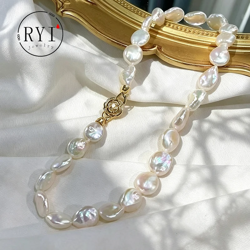40cm 100% Baroque Natural Pearl Necklace Women Necklace Jewelry Party Gifts Wholesale High Quality Jewelry