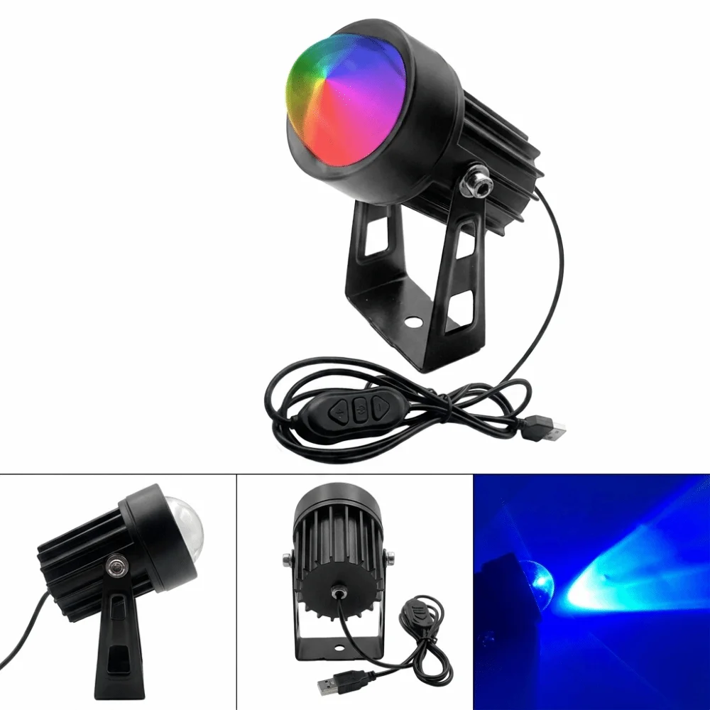 Cord Dimmable USB Powered LED Light Adjustable Clip Compact Lightweight Ambient Spot Lamp Energy-Saving LED Multi Color Changing