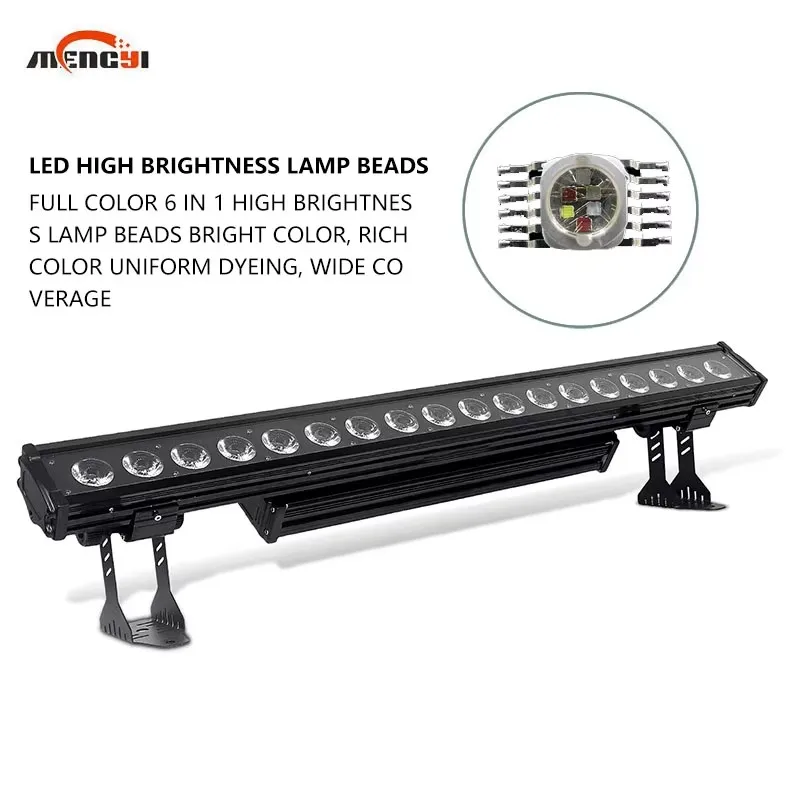 

18pcs RGBW 4in1 Pixel Led Strip Washing Light Outdoor Dyed Line Background Light Wedding Disco Dj