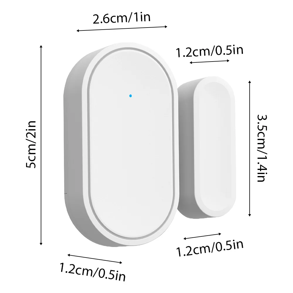 433Mhz Mini Door Window Alarm Home Security Wireless Magnetic Sensor Anti-Theft Alarm Sound Easy Installation for Home Garage