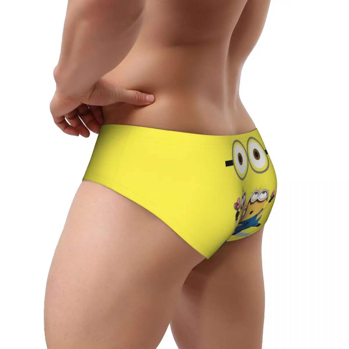 Custom Mens M-Minions Panties Underwear Male Soft Funny Cartoon Briefs Underpants