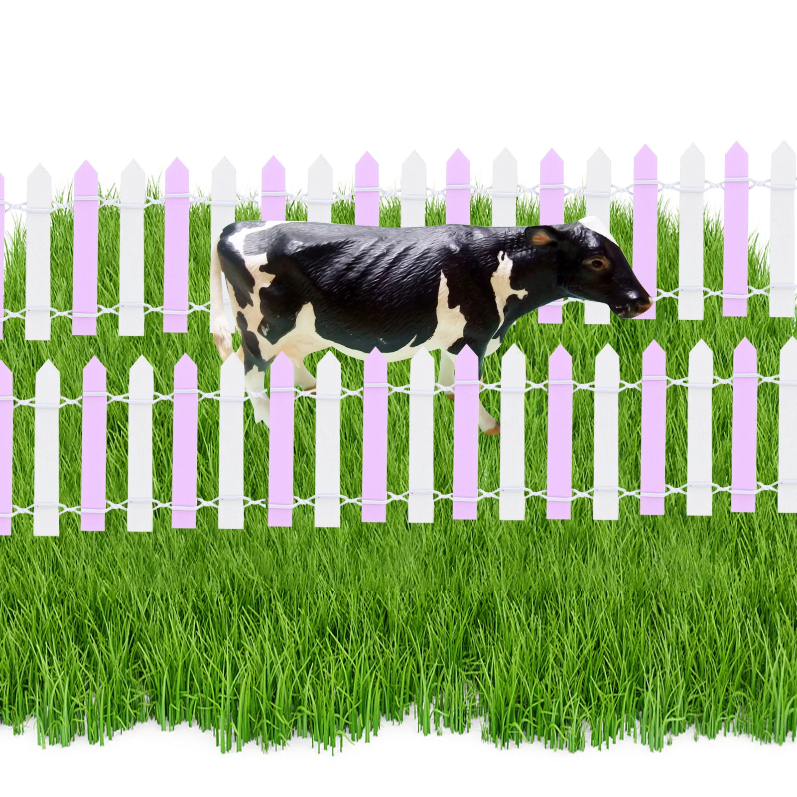 

Miniature Wooden Fence Two Tone Design Small Garden Fence Fairy Garden Micro Landscape Decoration DIY Crafts Accessories