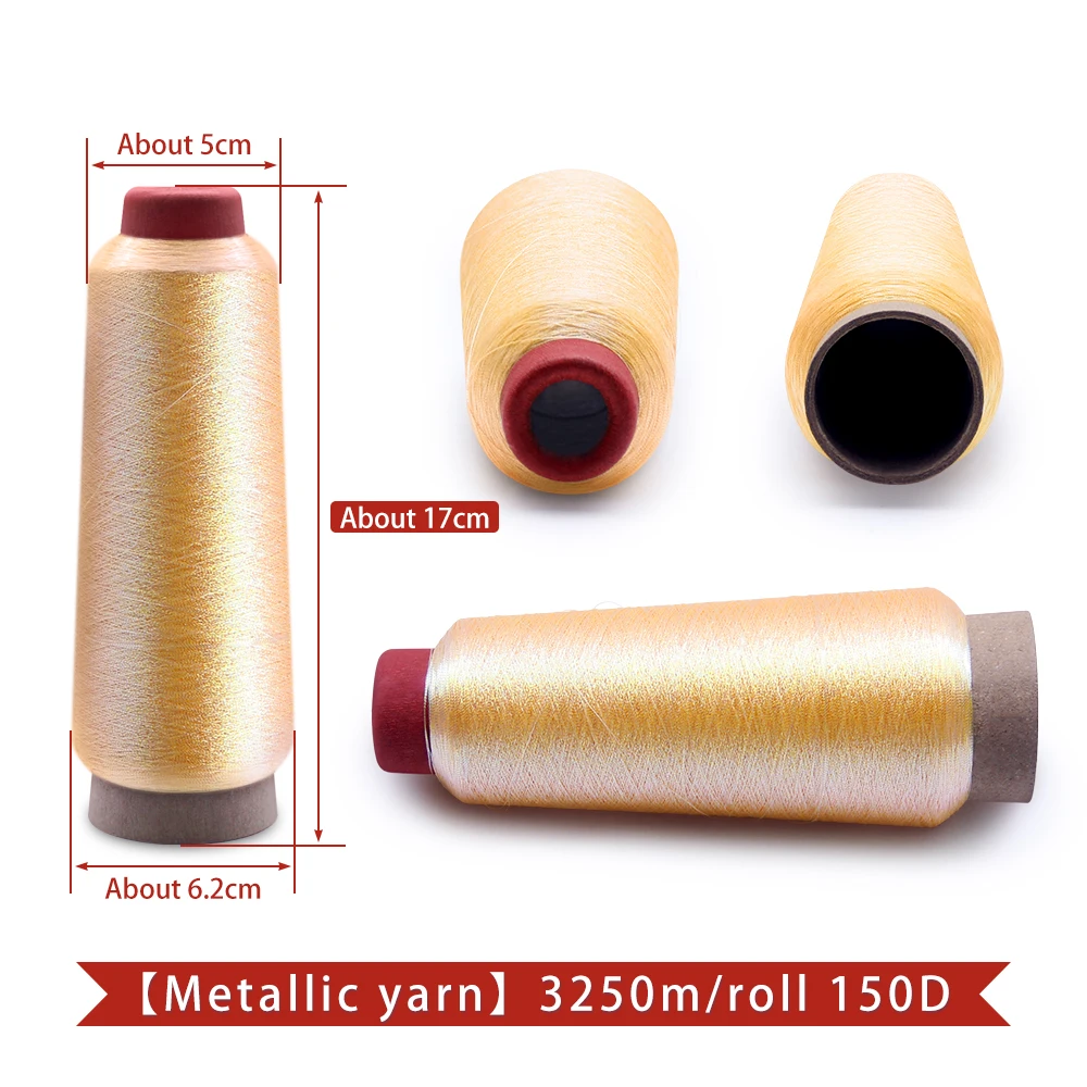 Hot sale 3200M/Roll DMC Metallic Embroidery Crochet Knitting Yarn Cross Stitch Metallic Yarn Threads Sewing accessory diy