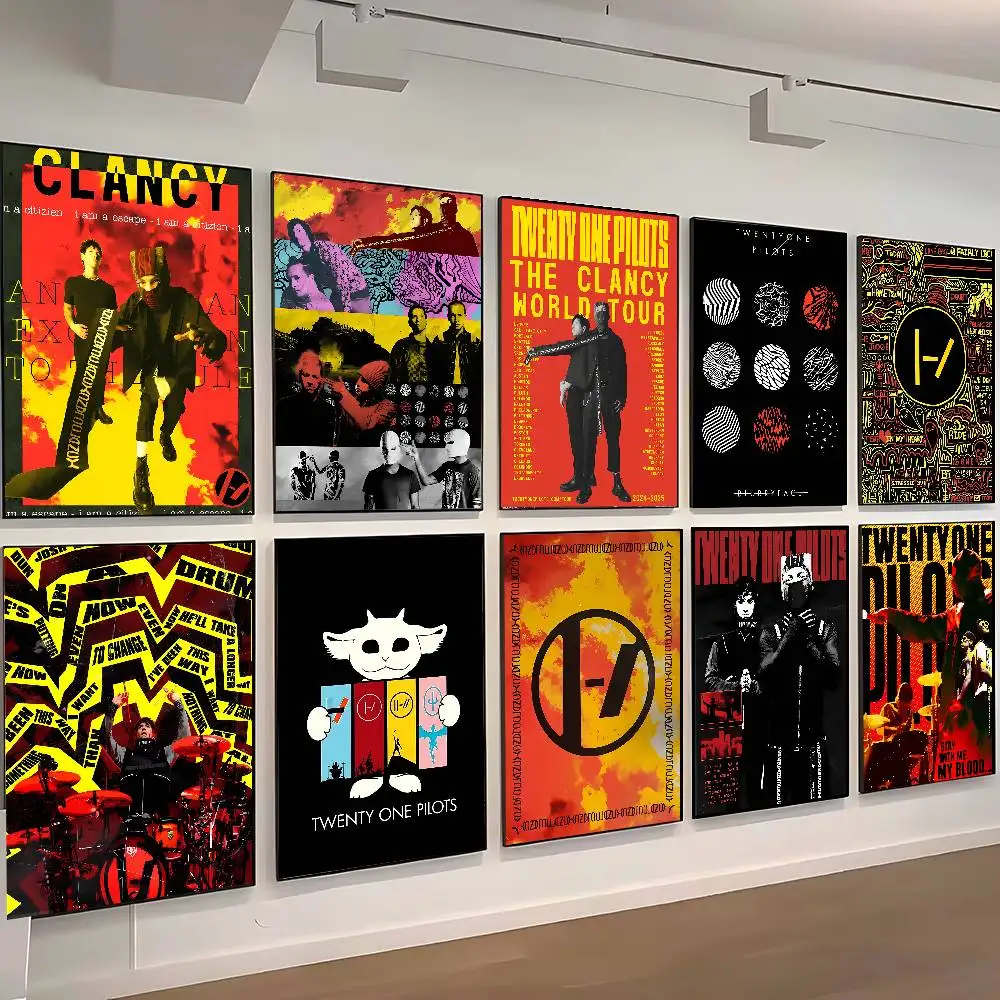 T-Twentys One P-Pilots Poster HD Art Sticky Wall Waterproof Home Living Room Bedroom Bar Aesthetic Decoration
