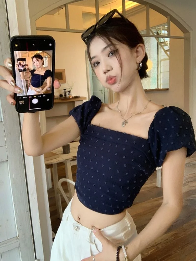 Crop Top T Shirts E… - image