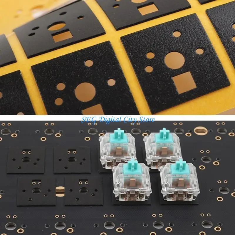 U75B Mechanical Keyboard Stabilizer Film Gasket Sticker Big for Key Adjustment Switch Pad Paper Switch Film Pack of 120 Piece