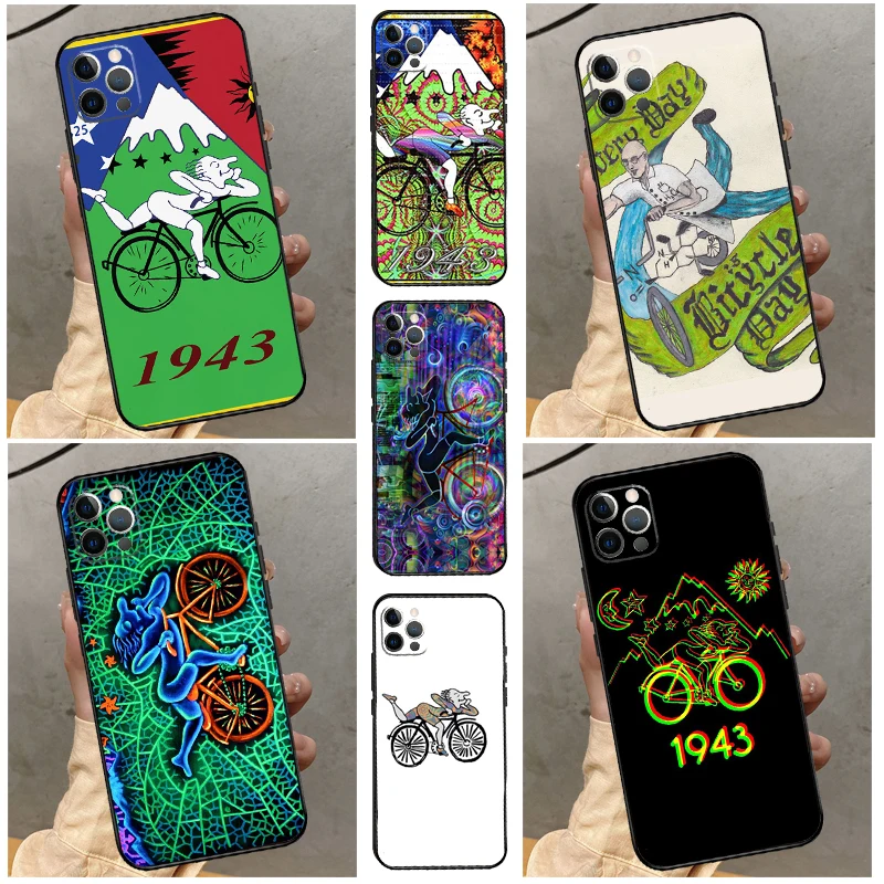 LSD Albert Hofmann Bicycle Day Phone Case For iPhone 11 12 13 14 15 16 Pro Max 12 13 Mini X XR XS MAX 14 Plus Cover