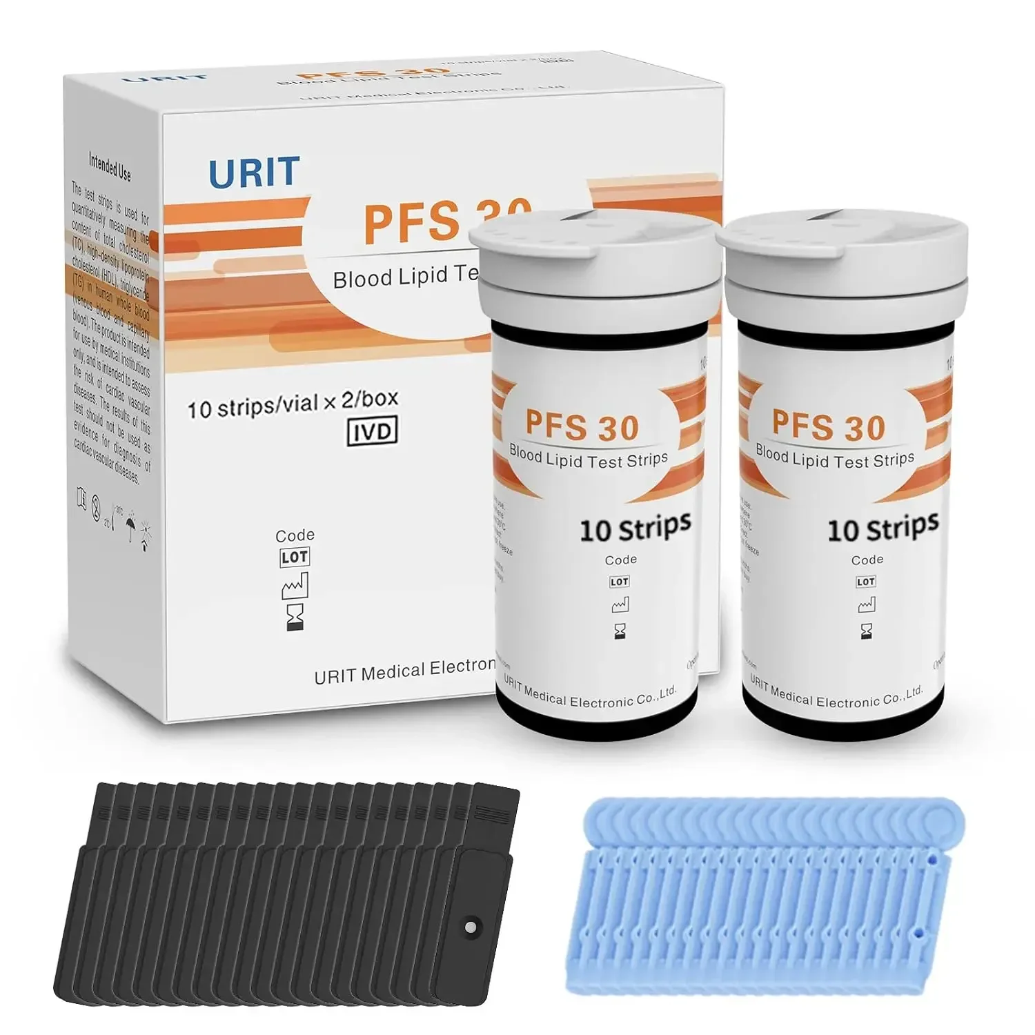 The Blood Lipid Detector Is Equipped With 10 Cholesterol Detection Strips For Rapid Detection of Blood Lipids Household