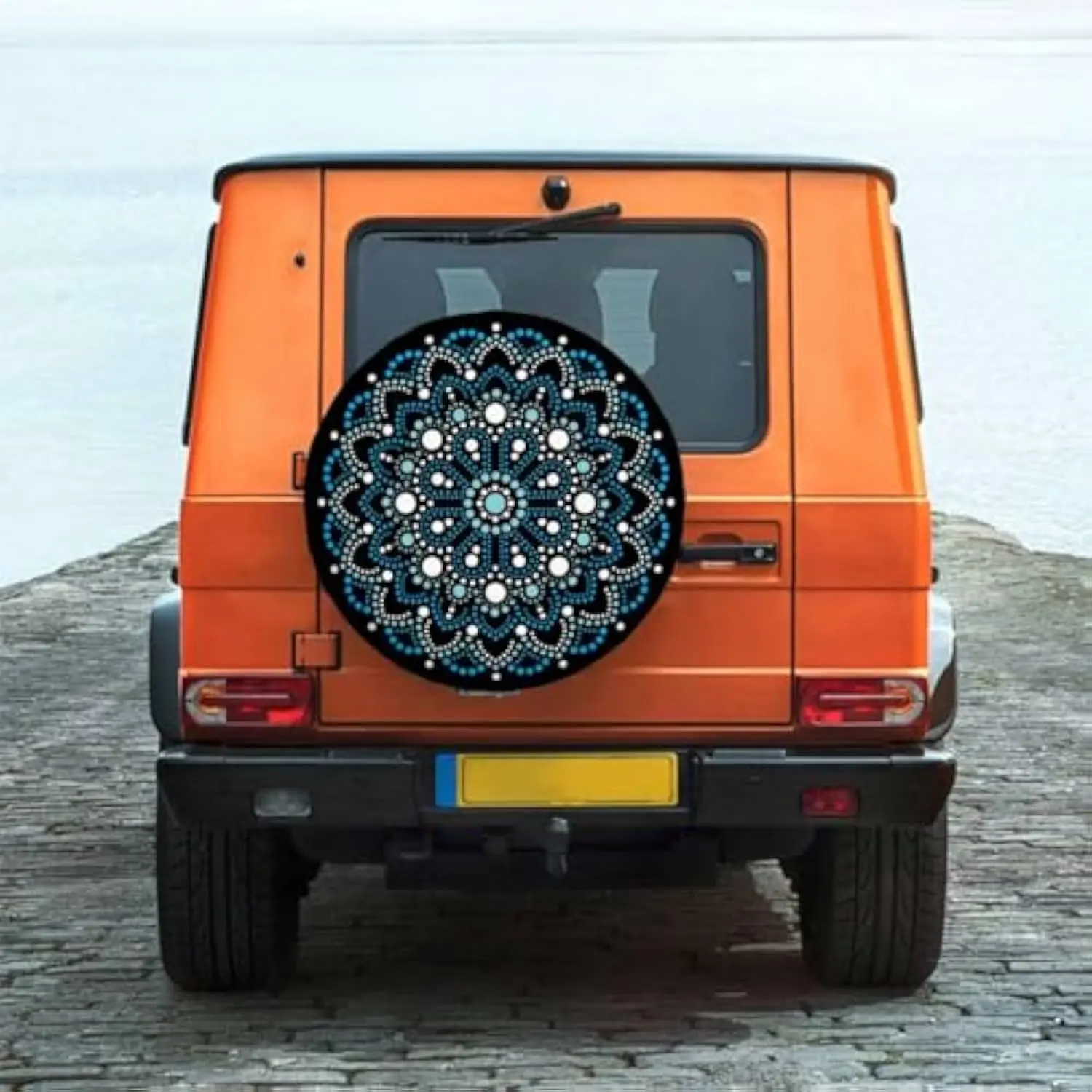 Mandala Dot Painting Spare Tire Cover Universal SUV Truck Weatherproof Protector