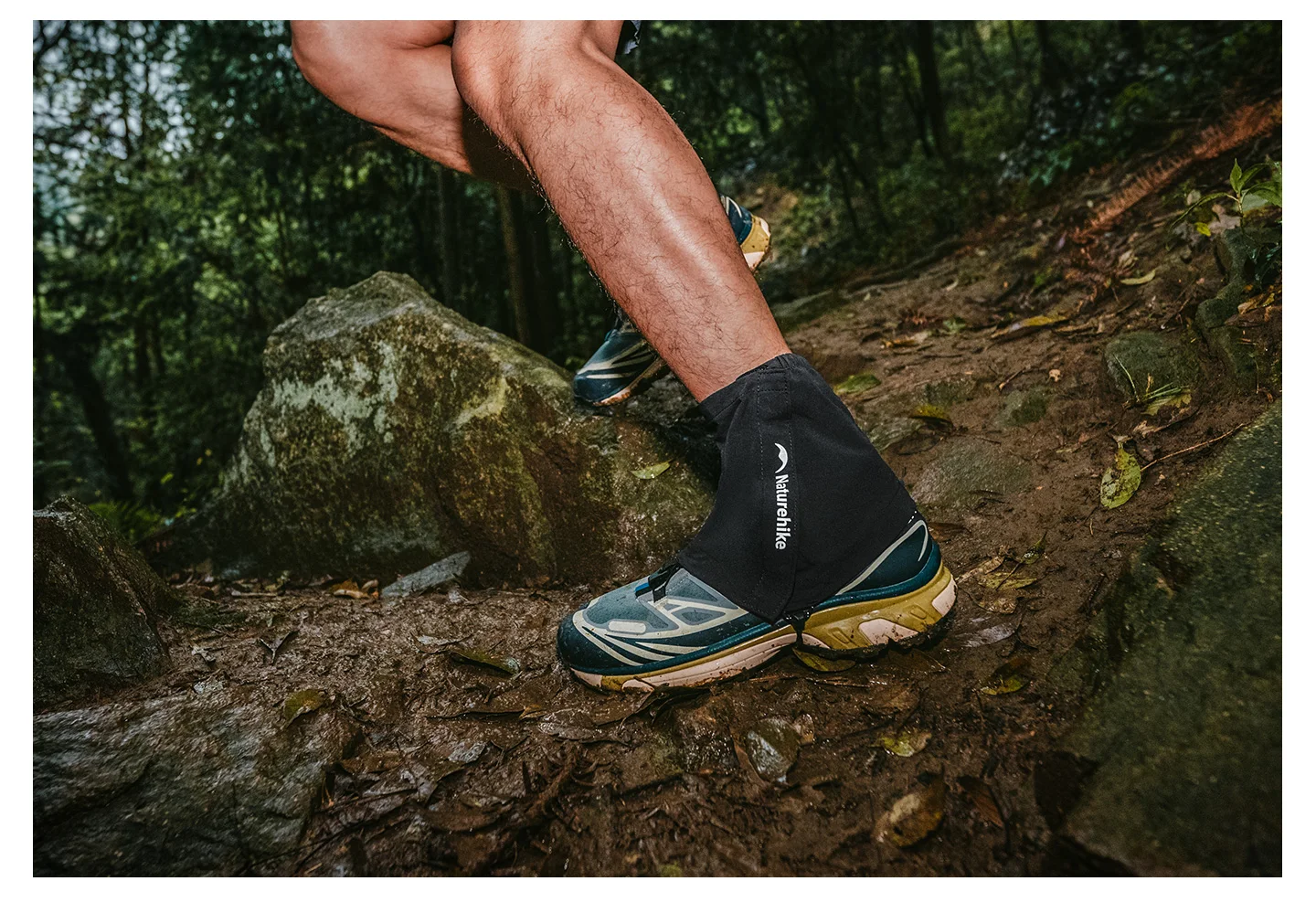 Naturehike 1 Paar Trail-Running-Gamaschen, wasserdichte Beinabdeckungen, Gamaschen für Outdoor-Klettern, Camping, Wandern, Reisen – Detail 10