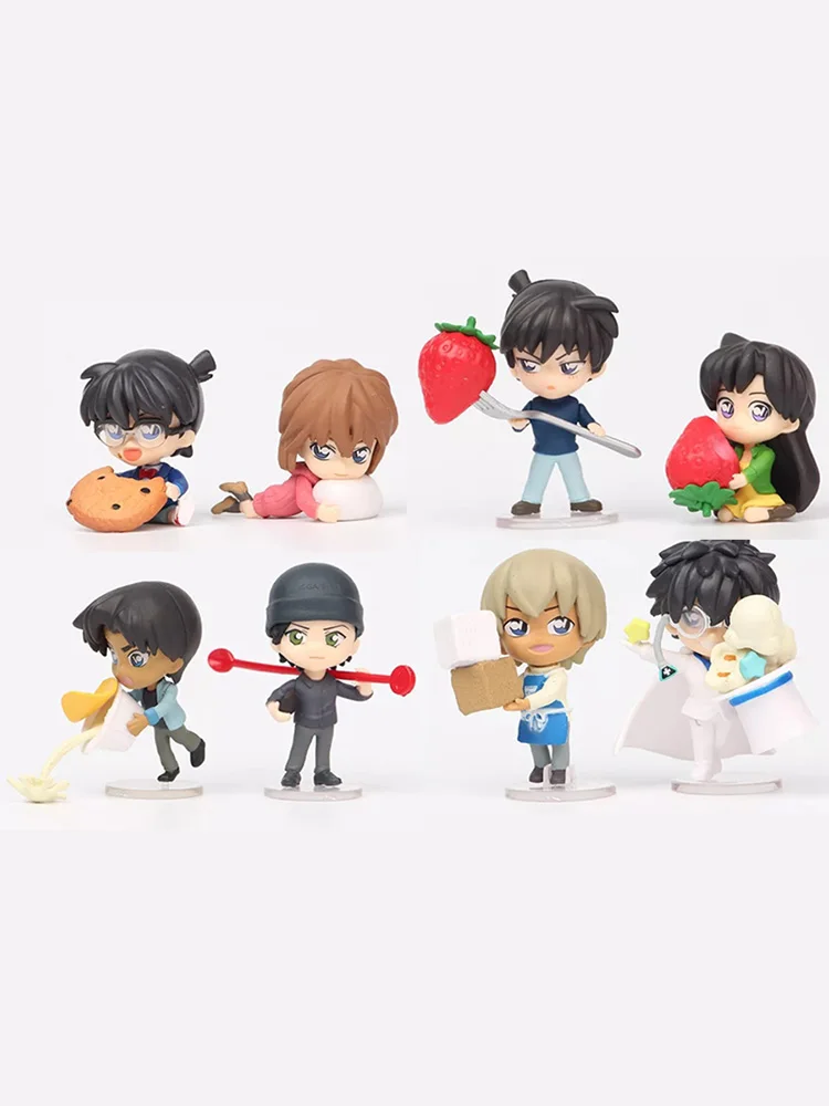 Re-MeNT EX CASHAPON DETECTIVE CONAN 8Pcs Haibara Ai Akai Shuuichi Bourbon Action Figure Toys For Kids Gift Collectible Model