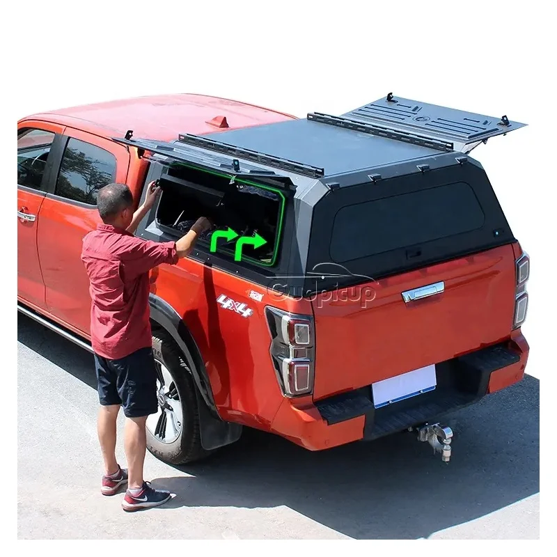 

Pickup Truck Canopy with Outdoor Kitchen L200 Hilux Canopy Aluminium Hardtop for mitsubishi Triton L200 Truck Bed Camper