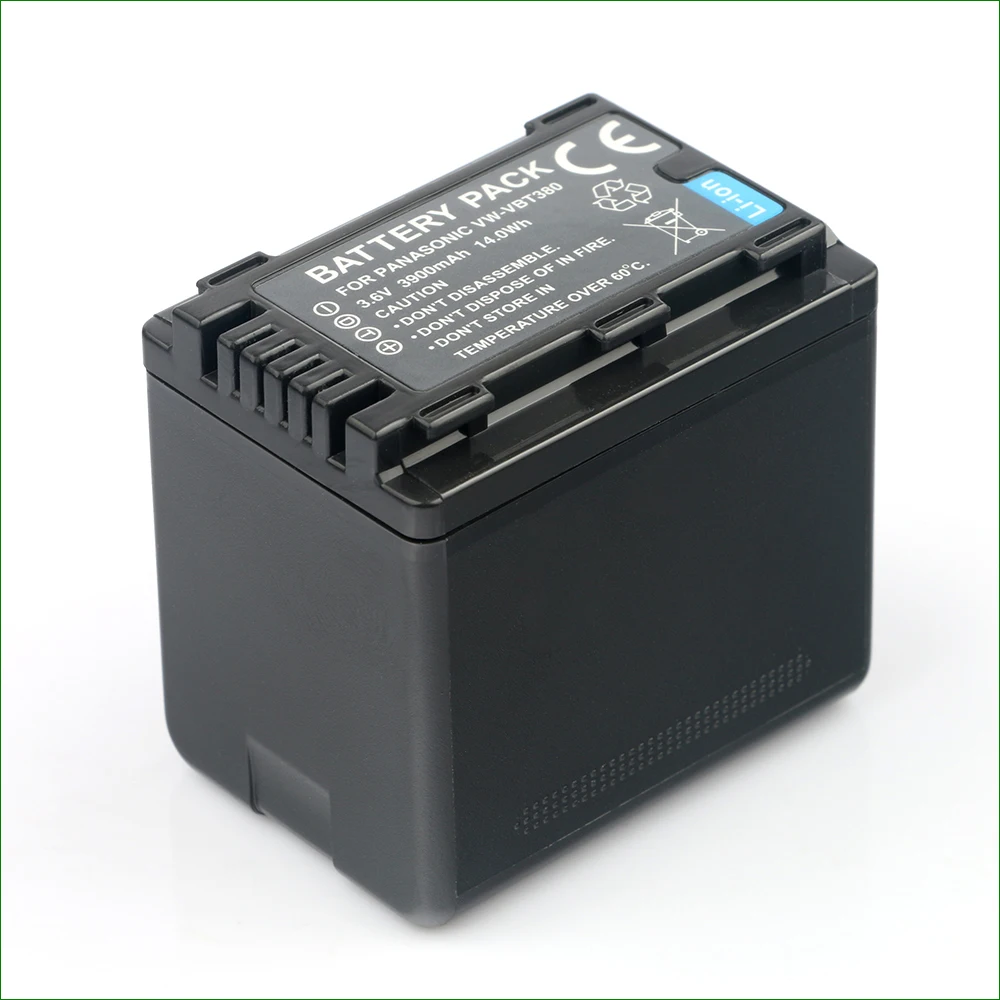 Bateria 3900mAh Camera Bateria Para Panasonic VW-VBT380 HC-WXF995 HC-WZXF1 HC-VX1 HC-VX2 HC-VX11 HC-VX870 HC-VX878 HC-VX980