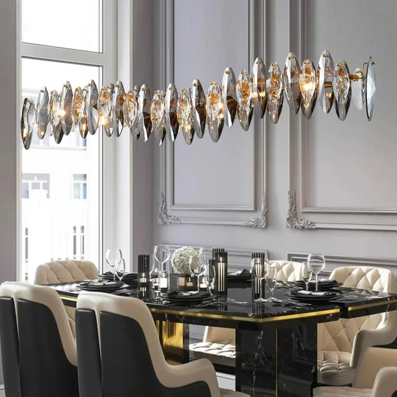 

Crystal chandelier for living room light luxury main lamp modern and simple dining table bedroom designer creative lamps