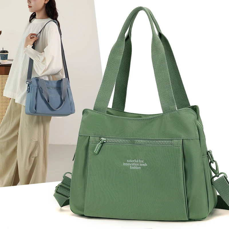 

Повседневные сумки, сумка через плечо из нейлоновой ткани, новая женская сумка через плечо большой емкости, сумка для покупок для отдыха, сумки для поездок на работу