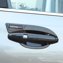 For GWM Haval Jolion 2021 2022 ABS Carbon Fiber / Chrome Car Side  Door andle Door Bowl Trim Cover Exterior  Sticker Accessories