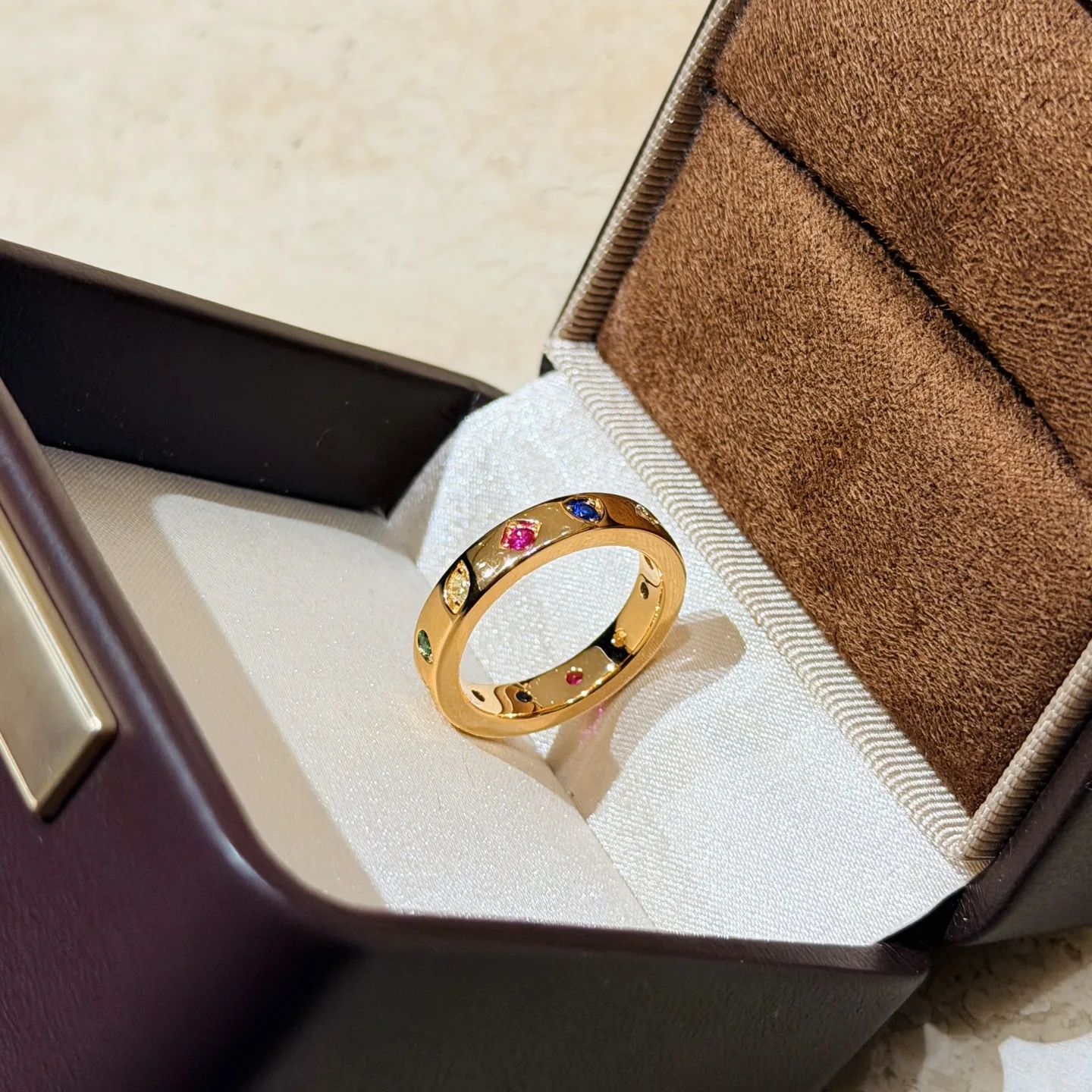 Trendy Real 925 Sterling Silver Rings For Women Gift Rainbow Candy Design 5a Zircon Ring Luxury Fine Jewelry