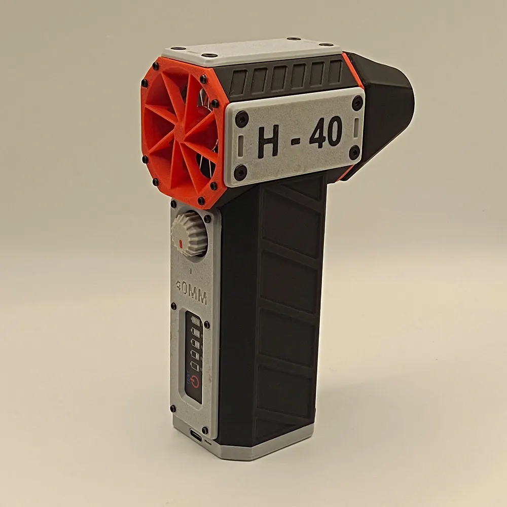 HamGeek HG-40 56 m/s Violent Fan Turbo Fan mit 500 g+ Winddruck und Bildschirmanzeige, elektrische Menge