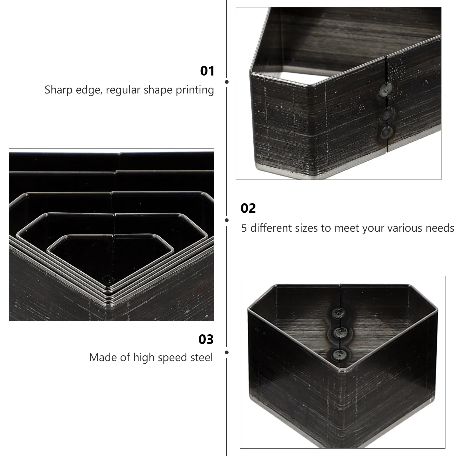 

Набор из 5 шт. форм для вырубки и пробивки отверстий с гладкой поверхностью для DIY-проектов и работы с кожей