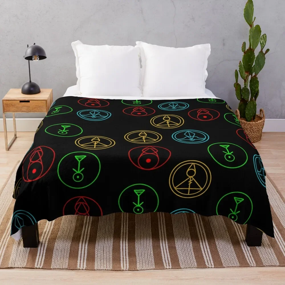 

Owl House Glyph Pattern Throw Blanket blankets ands Retros Luxury Sofa Quilt Blankets
