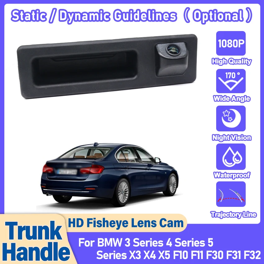 

HD динамическая траектория водонепроницаемая автомобильная камера заднего вида для BMW 3 серии 4 серии 5 серии X3 X4 X5 F10 F11 F30 F31 F32