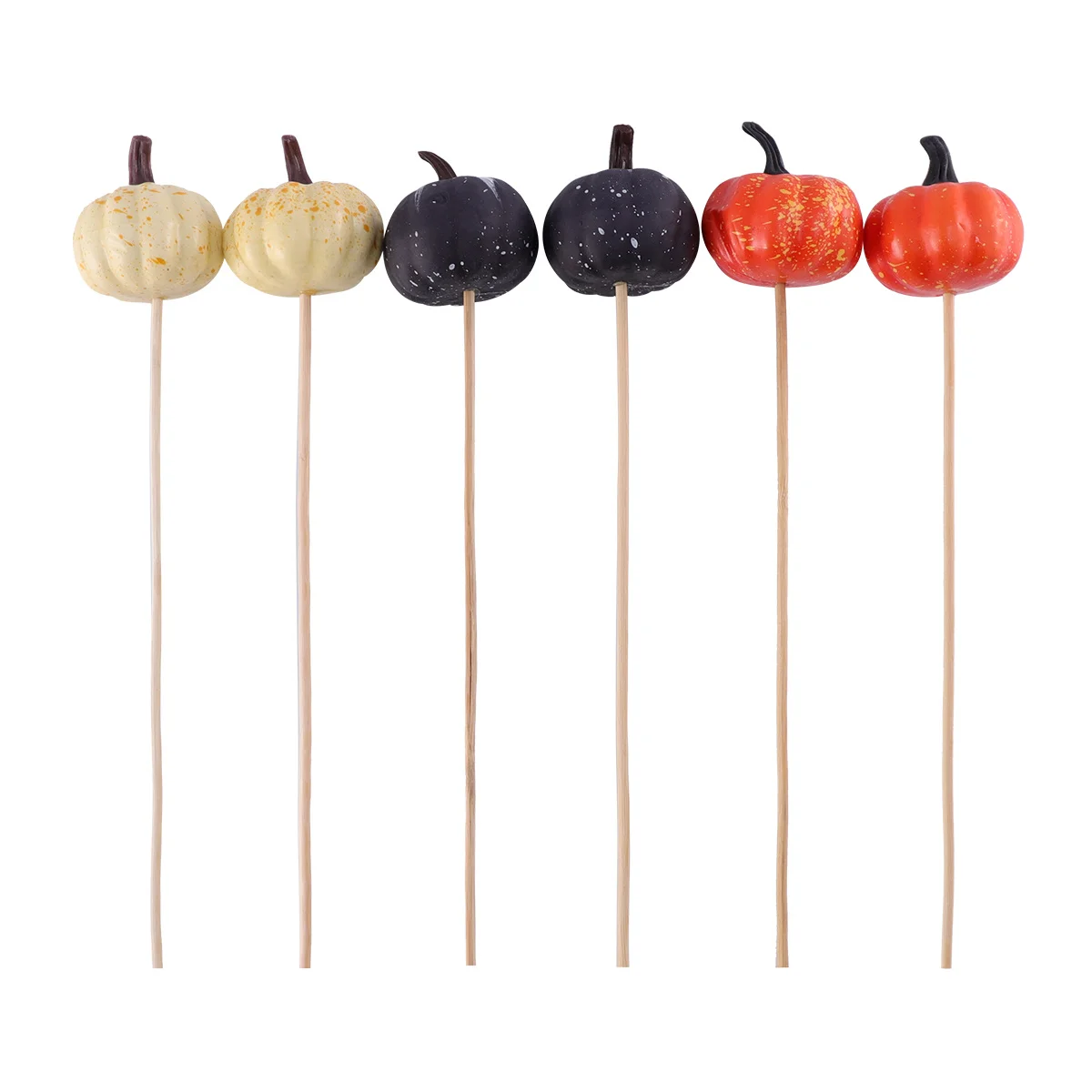 

6Pcs Pumpkin Decorations Halloween Bouquet Adornment Assorted Colors Fall Thanksgiving Party Ornament Halloween Bouquet Ornament